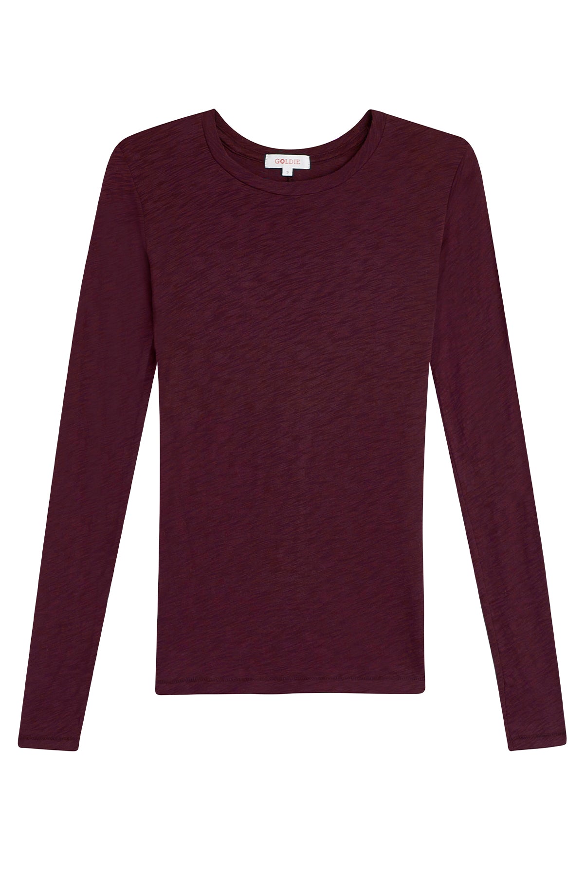 Signature Slub Long Sleeve Tee - Goldie LeWinter #color_bordeaux - limited edition