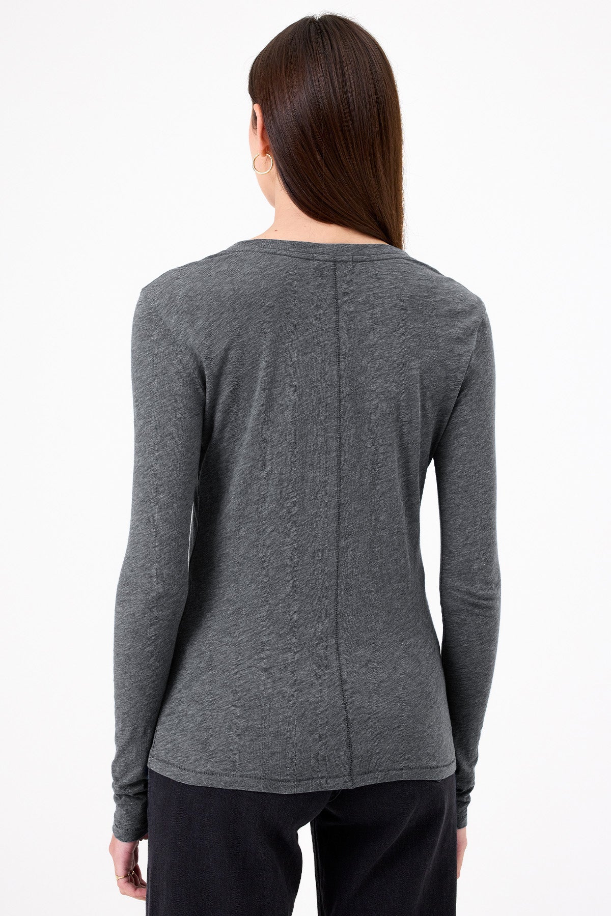 Signature Slub Long Sleeve Tee - Goldie LeWinter #color_charcoal heather