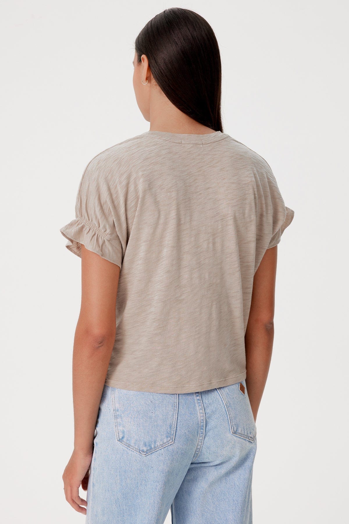 Signature Slub Puff & Ruffle Sleeve Tee - Goldie LeWinter #color_string