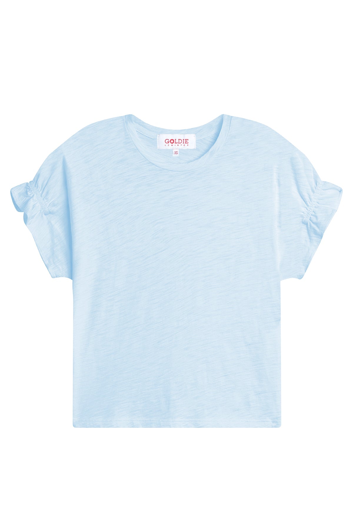 Signature Slub Puff & Ruffle Sleeve Tee - Goldie LeWinter #color_bluebell - limited edition