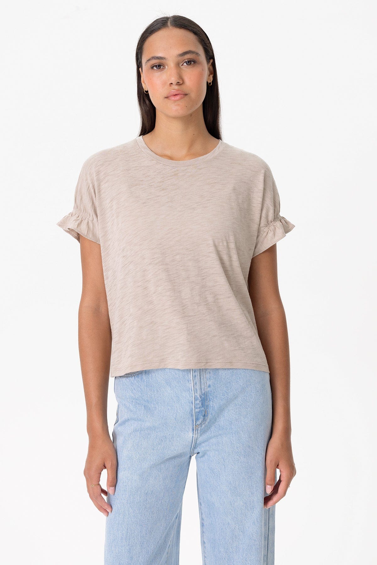 Signature Slub Puff & Ruffle Sleeve Tee - Goldie LeWinter #color_string