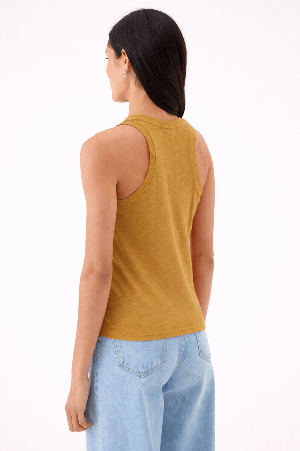 Signature Slub Racerback Tank - Goldie LeWinter #color_ochre - limited edition
