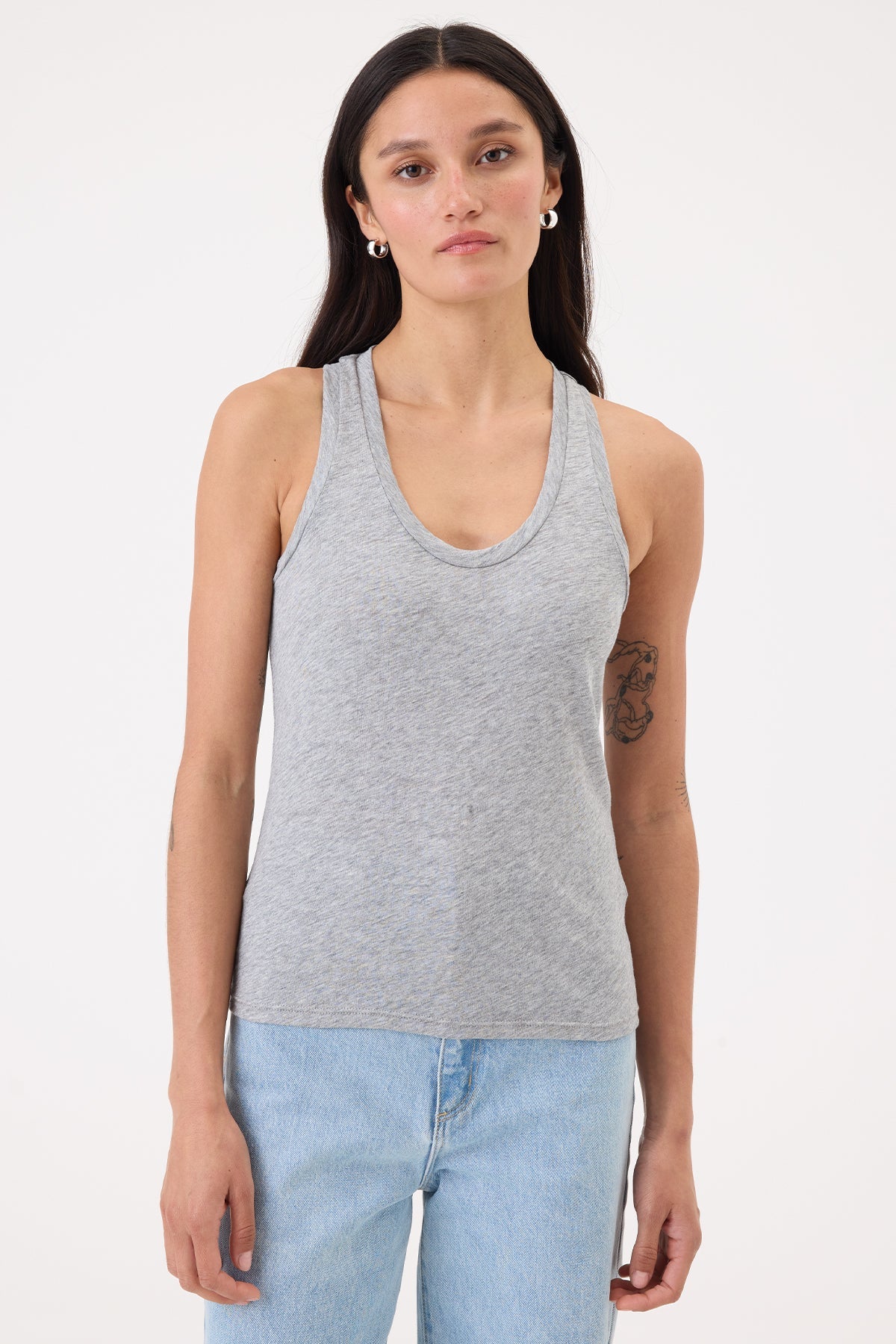 Signature Slub Racerback Tank - Goldie LeWinter #color_gray heather