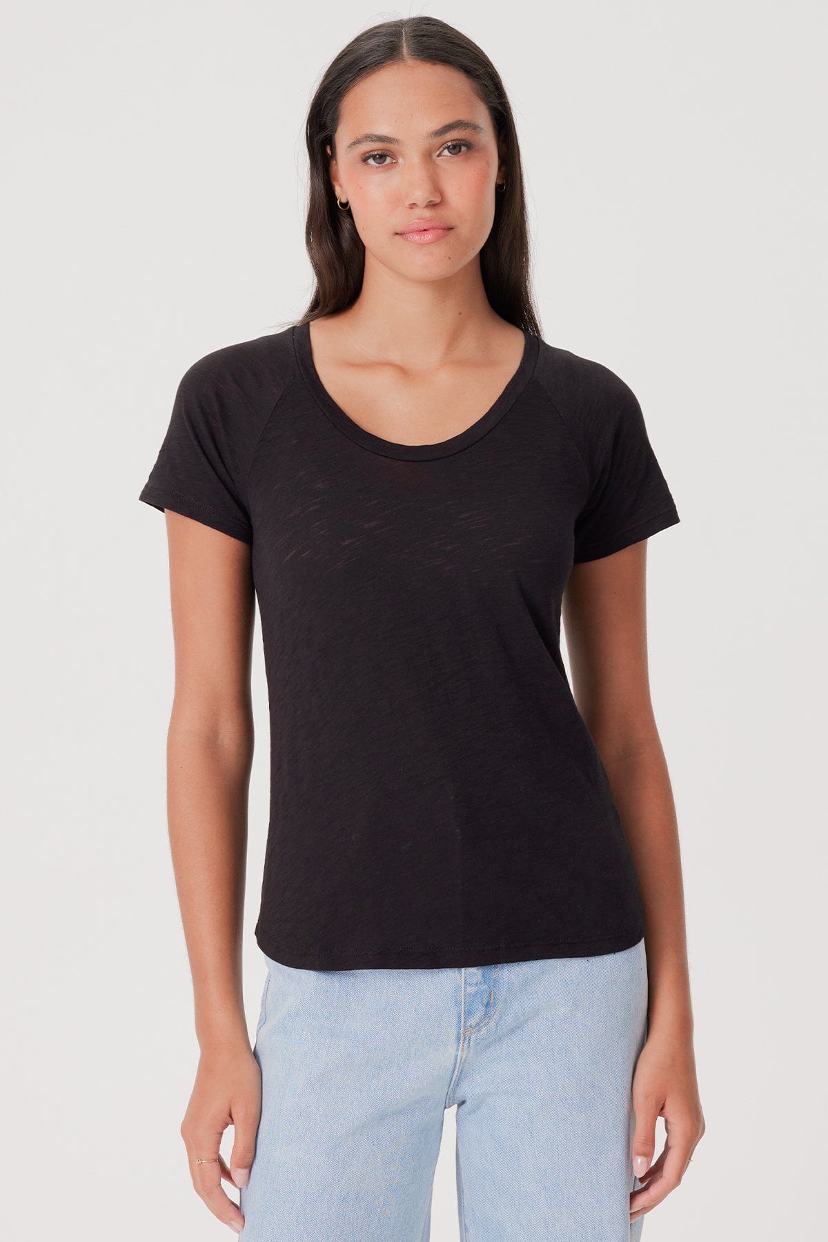 Signature Slub Raglan Tee - Goldie LeWinter #color_black