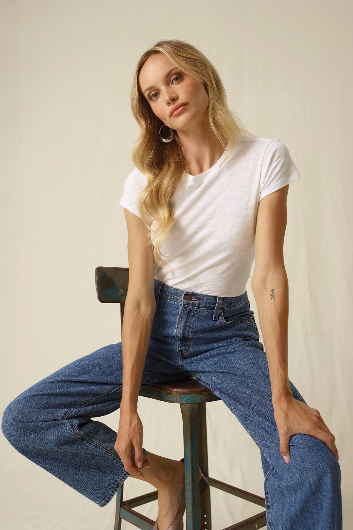 Signature Slub Tee - Goldie LeWinter #color_white