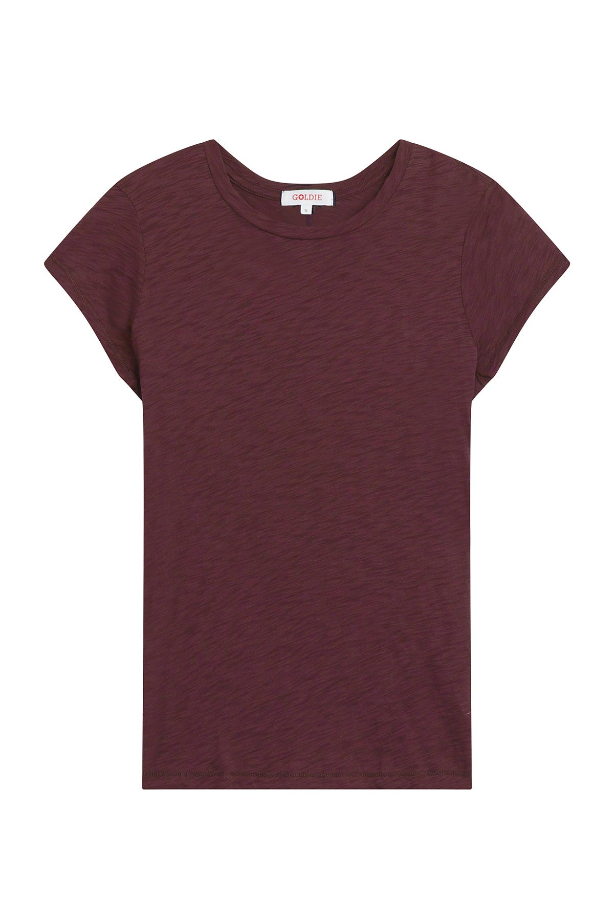 Signature Slub Tee - Goldie LeWinter #color_bordeaux - limited edition