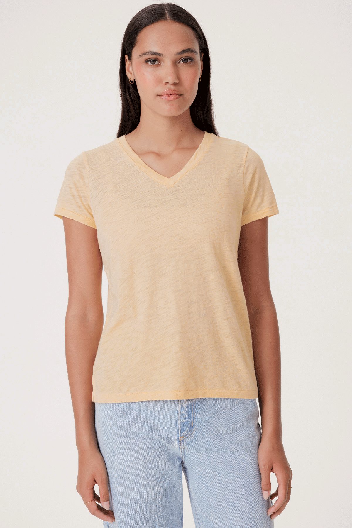 Signature Slub V Neck Boy Tee - Goldie LeWinter