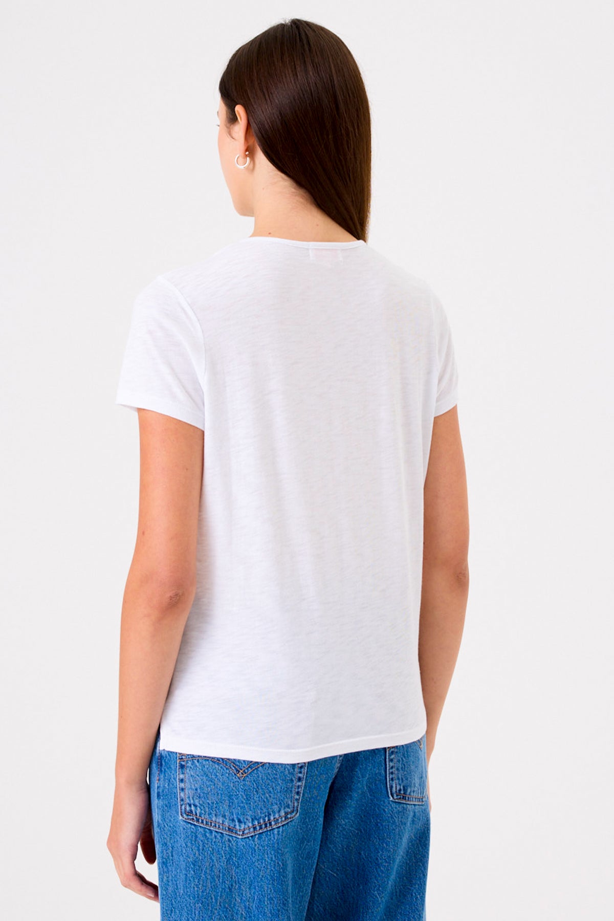 Soleil V Neck Boy Tee - Goldie LeWinter #color_white