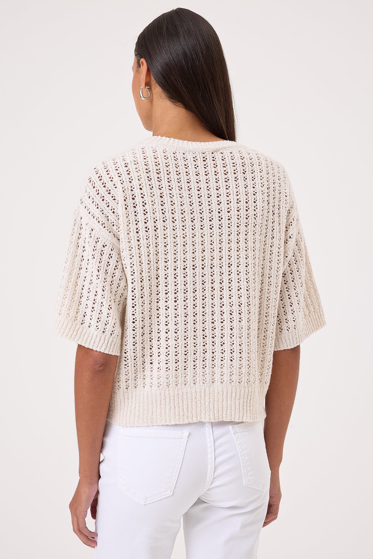Sophie Bouclé Pullover - Goldie LeWinter #color_white sand
