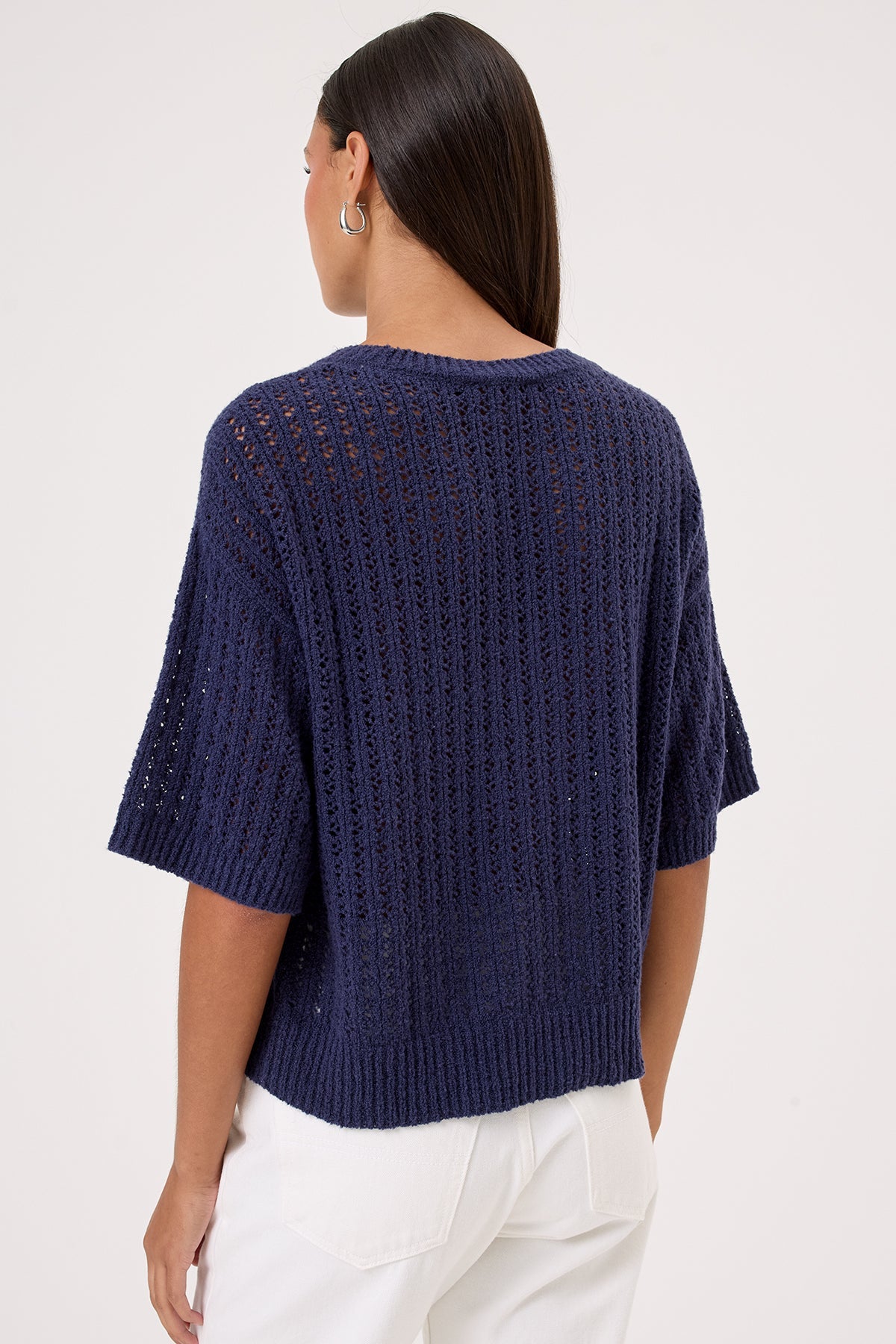 Sophie Bouclé Pullover - Goldie LeWinter #color_navy