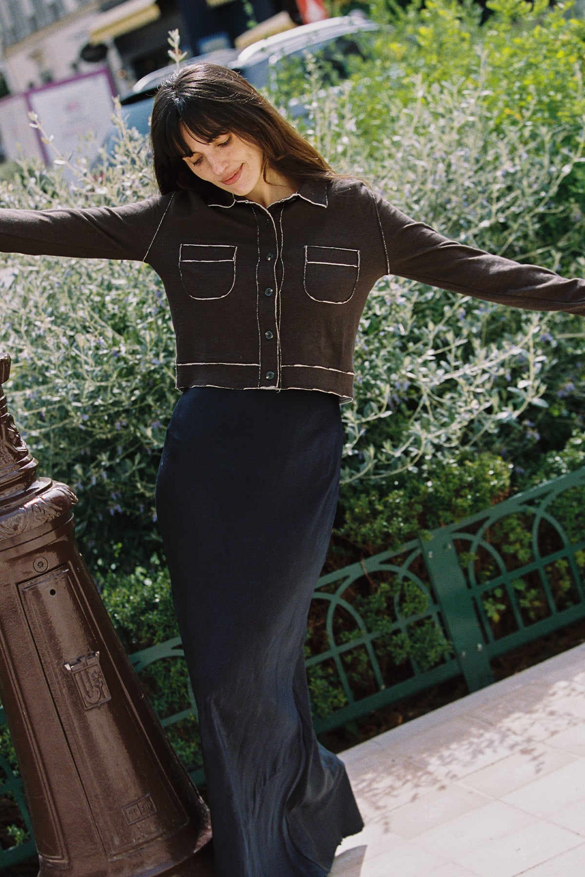 Stella Jacket - Goldie LeWinter #color_coffee / gray heather