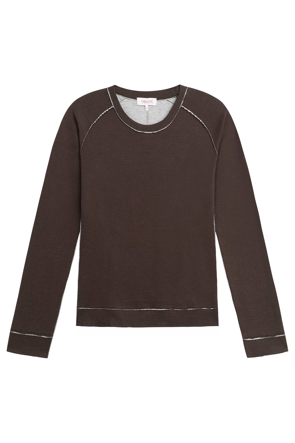 Stella Saddle Shoulder Pullover - Goldie LeWinter #color_coffee / gray heather