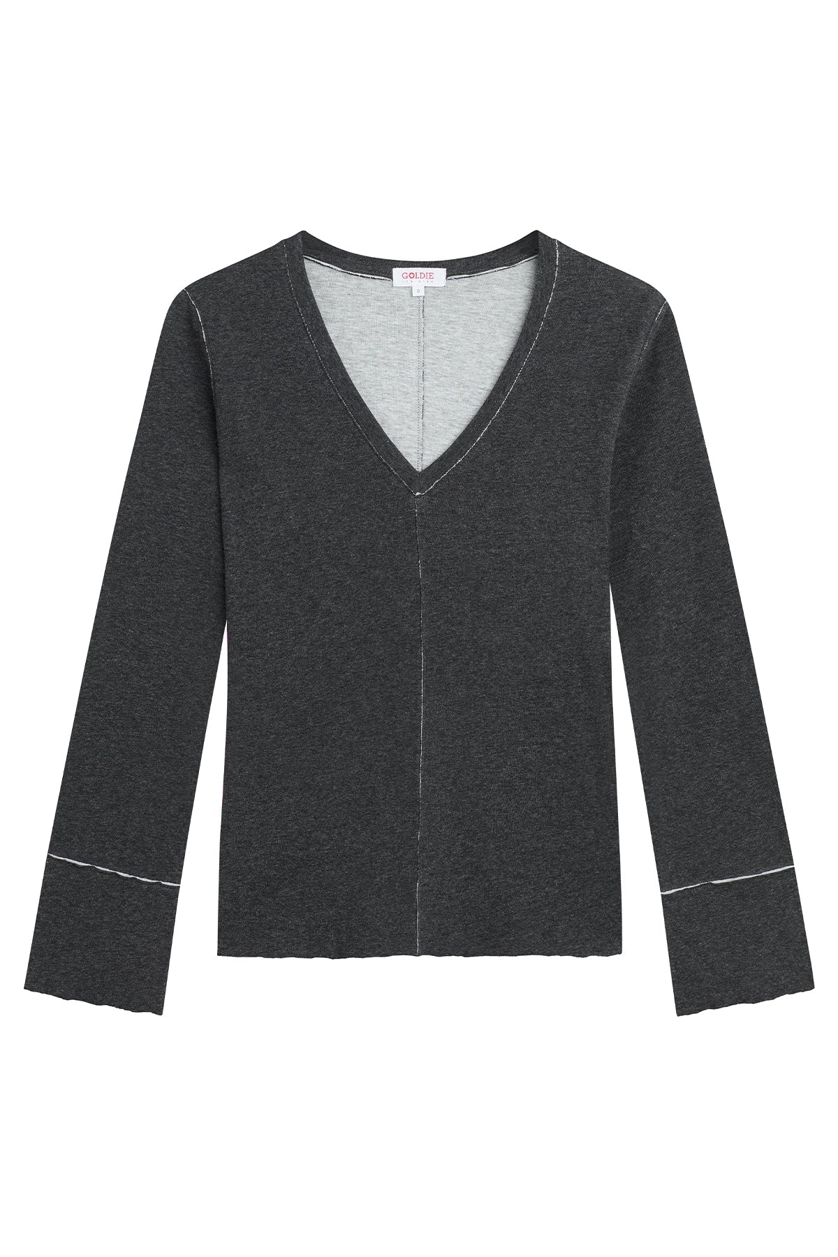 Stella V Neck Pullover - Goldie LeWinter #color_charcoal