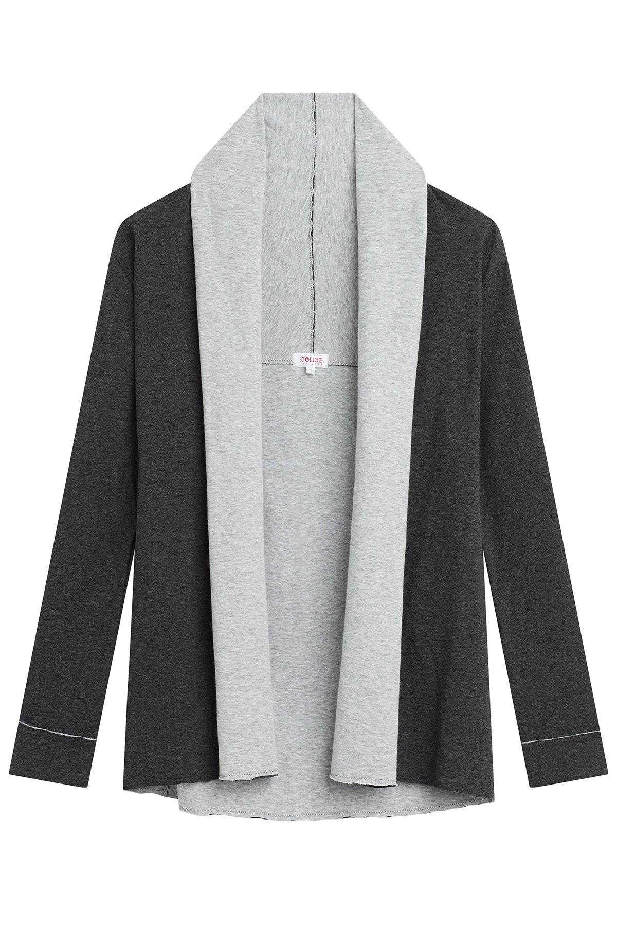 Stella Waterfall Cardigan - Goldie LeWinter #color_charcoal