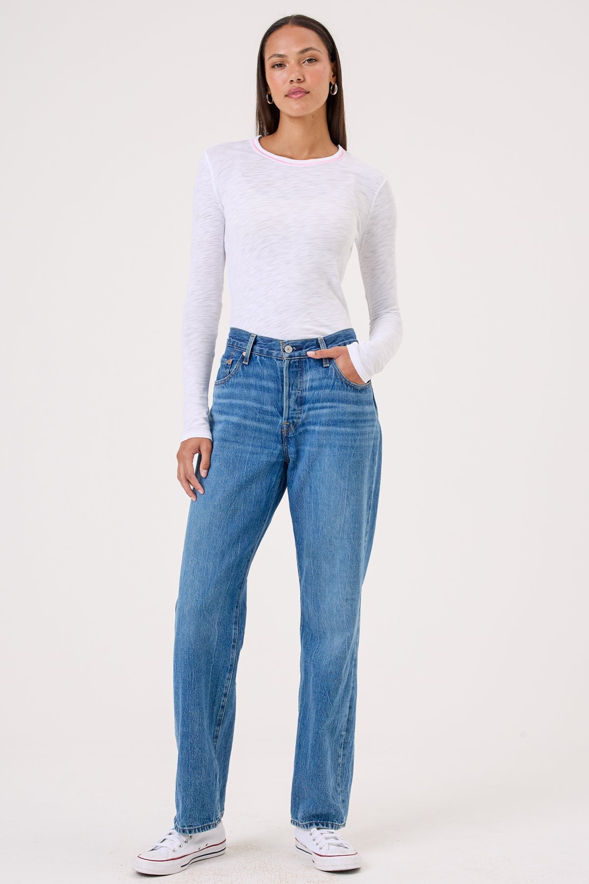 Stitch Tipped Long Sleeve Ringer Tee