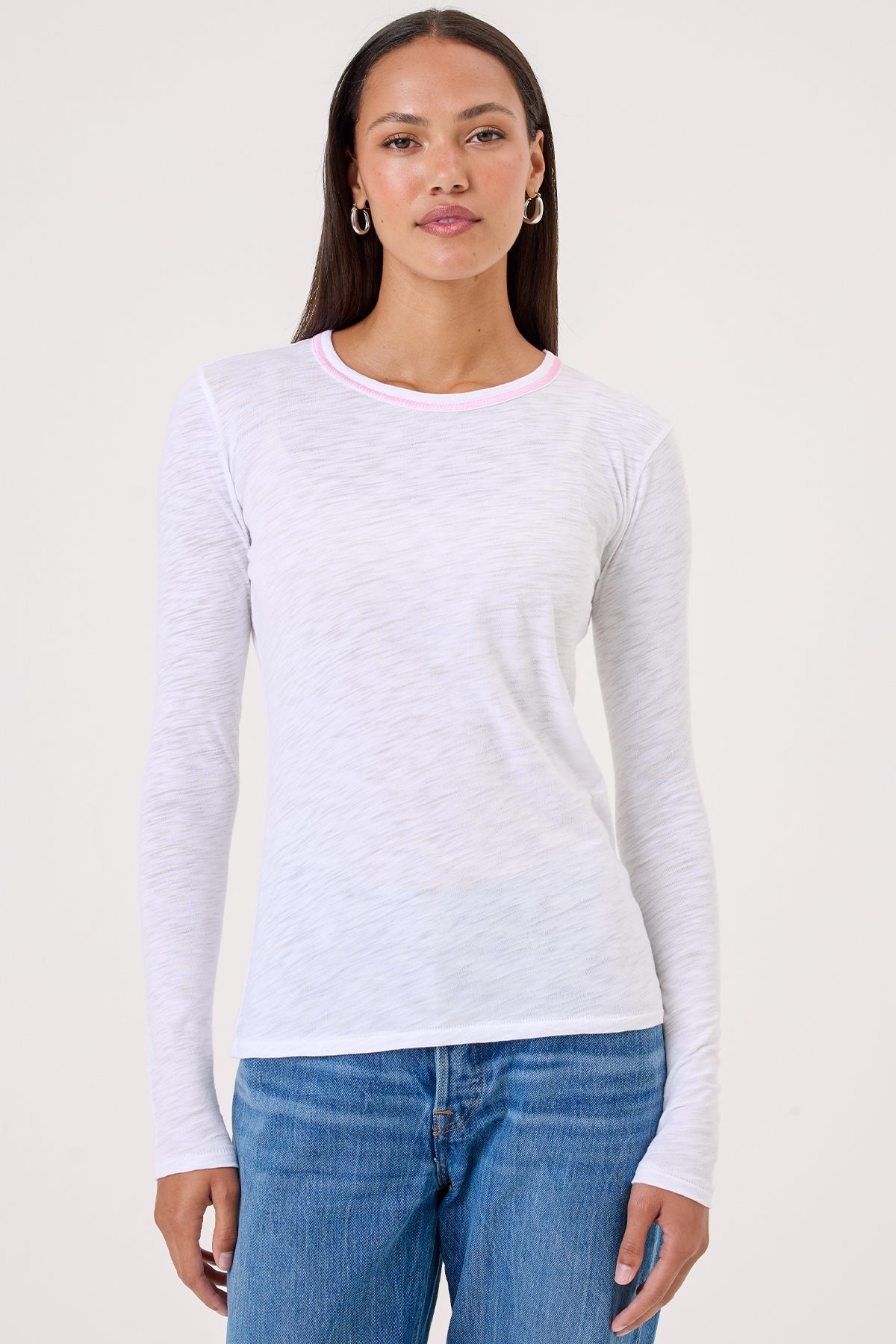 Stitch Tipped Long Sleeve Ringer Tee