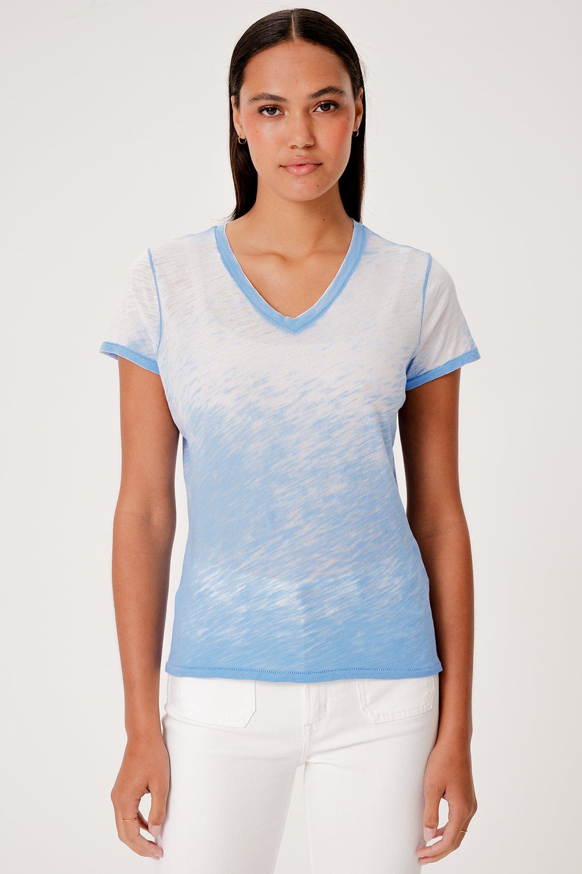 Sunrise V Neck Boy Tee - Goldie LeWinter #color_placid
