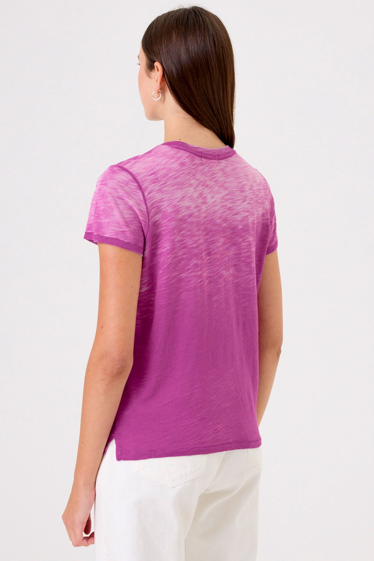 Sunrise V Neck Boy Tee - Goldie LeWinter #color_orchid - limited edition