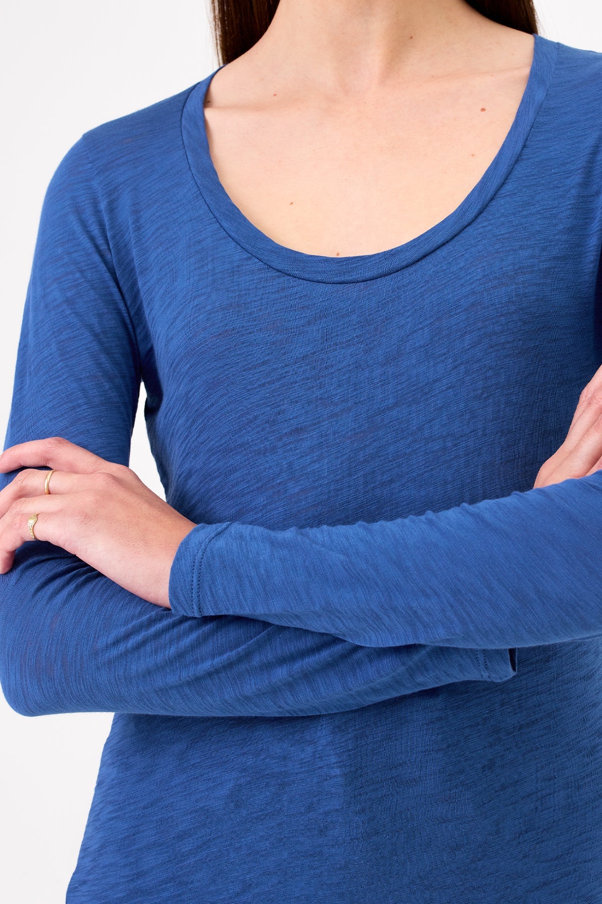 Sylvie Long Sleeve Tee - Goldie LeWinter #color_denim - limited edition
