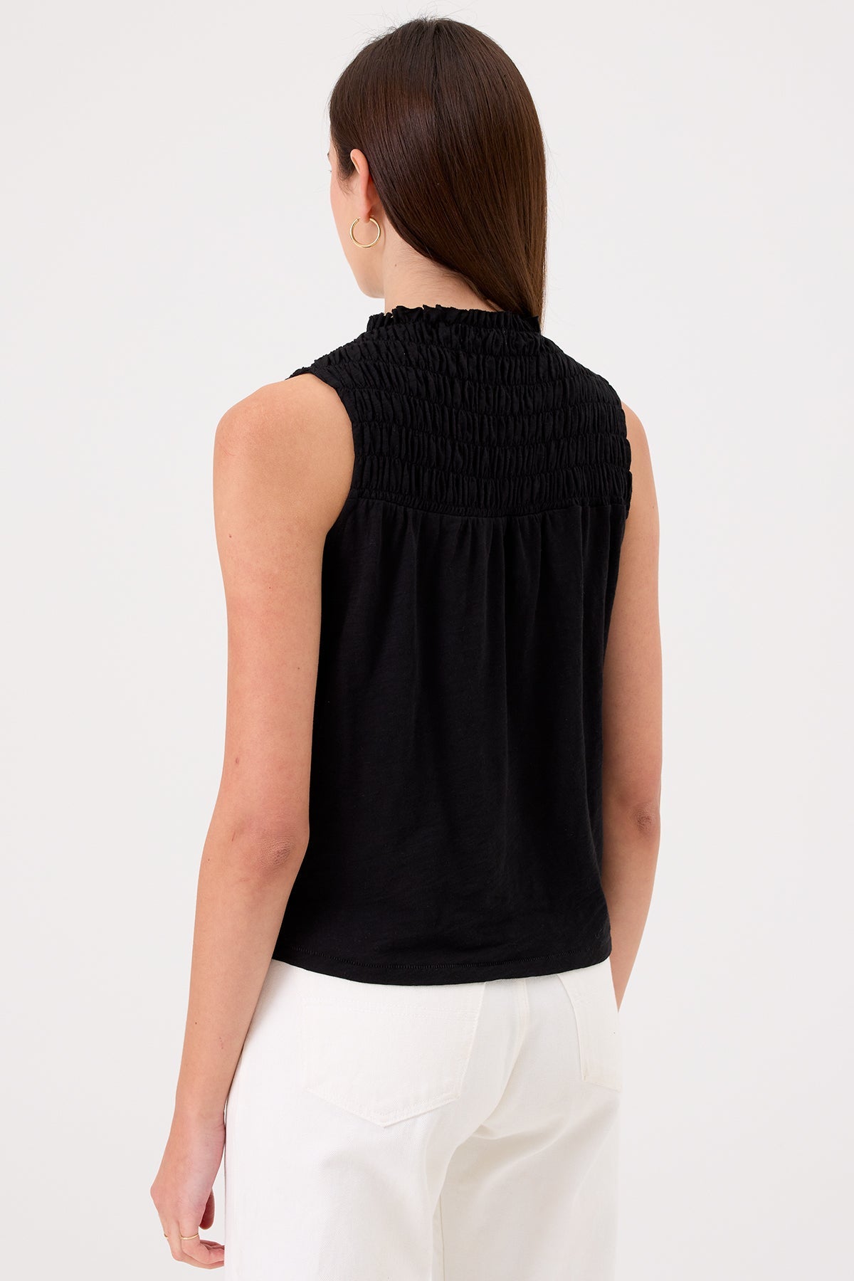 Tori Smocked Shell - Goldie LeWinter #color_black