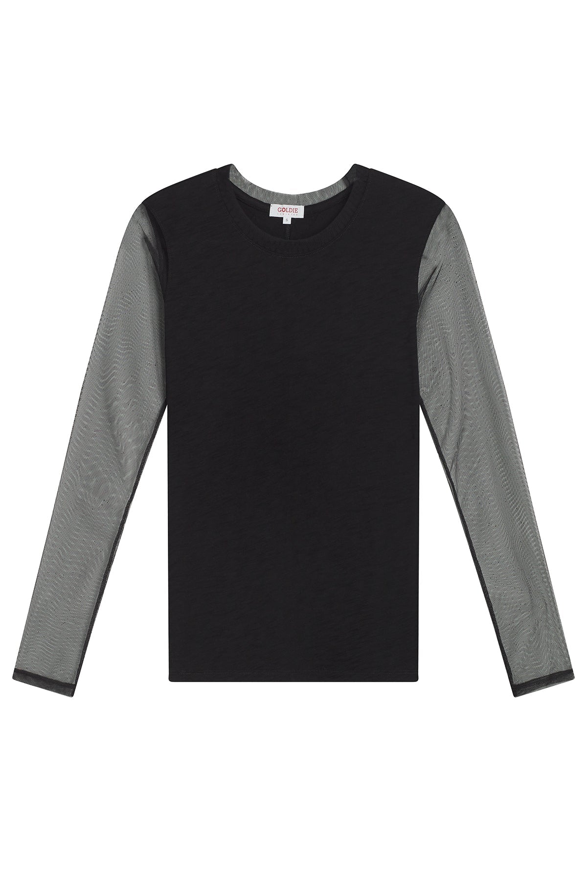 Tulle Long Sleeve Tee - Goldie LeWinter #color_black