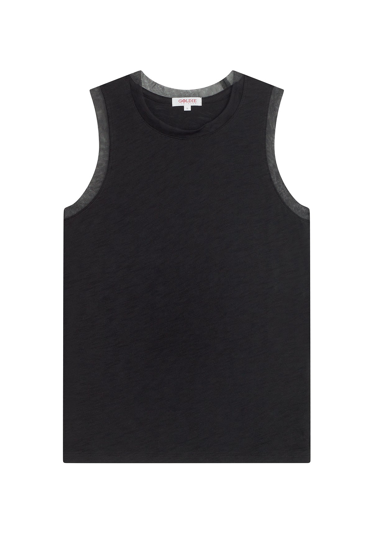 Tulle Trim Tank Top - Goldie LeWinter #color_black