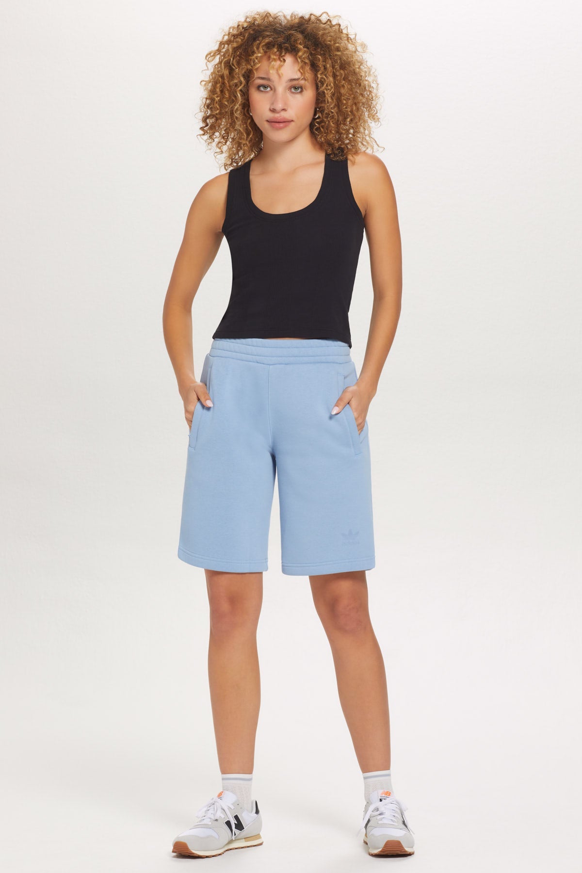 Variegated Rib Crop Tank - Goldie LeWinter #color_black