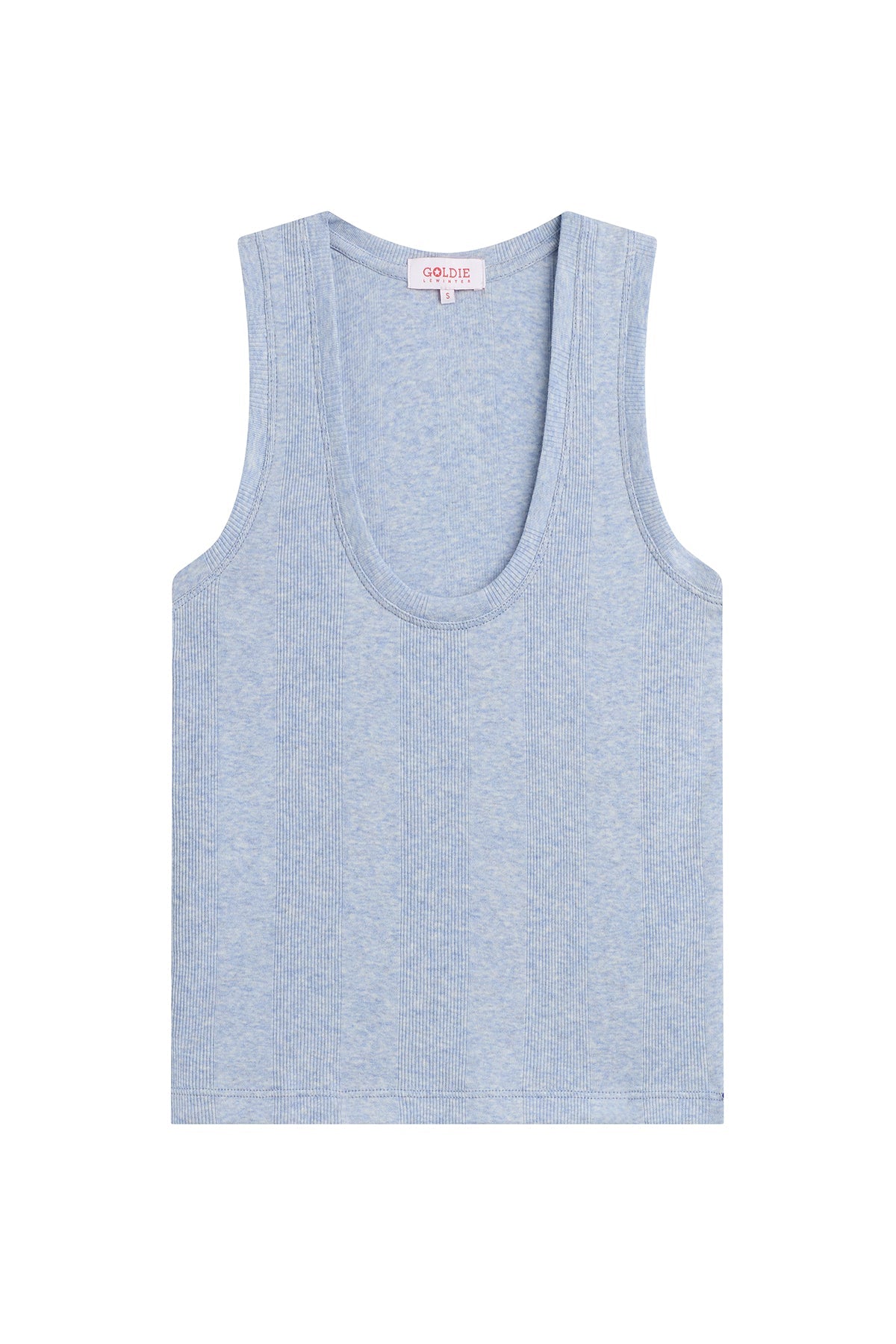 Variegated Rib Crop Tank - Goldie LeWinter #color_blue heather