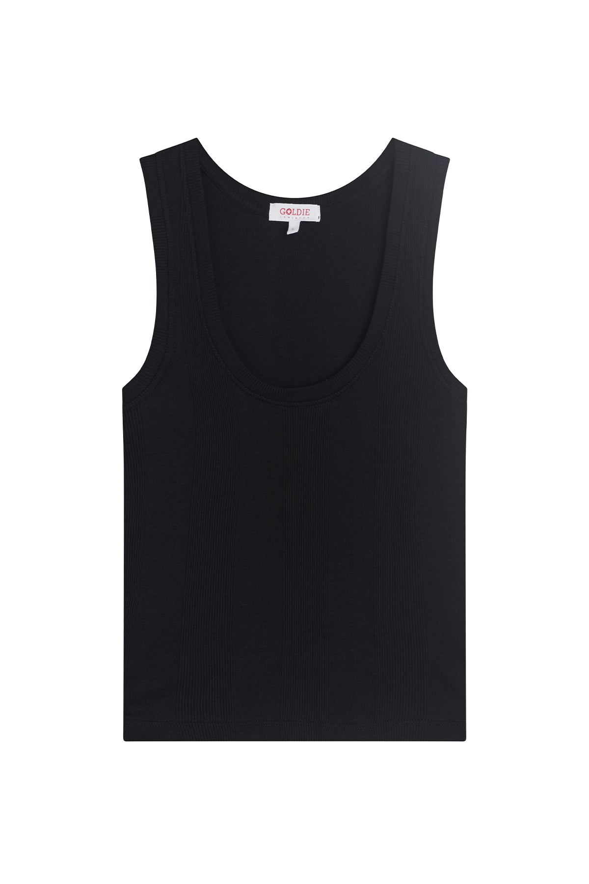 Variegated Rib Crop Tank - Goldie LeWinter #color_black