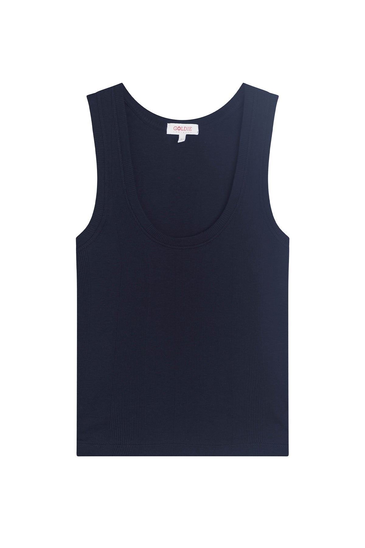Variegated Rib Crop Tank - Goldie LeWinter #color_navy