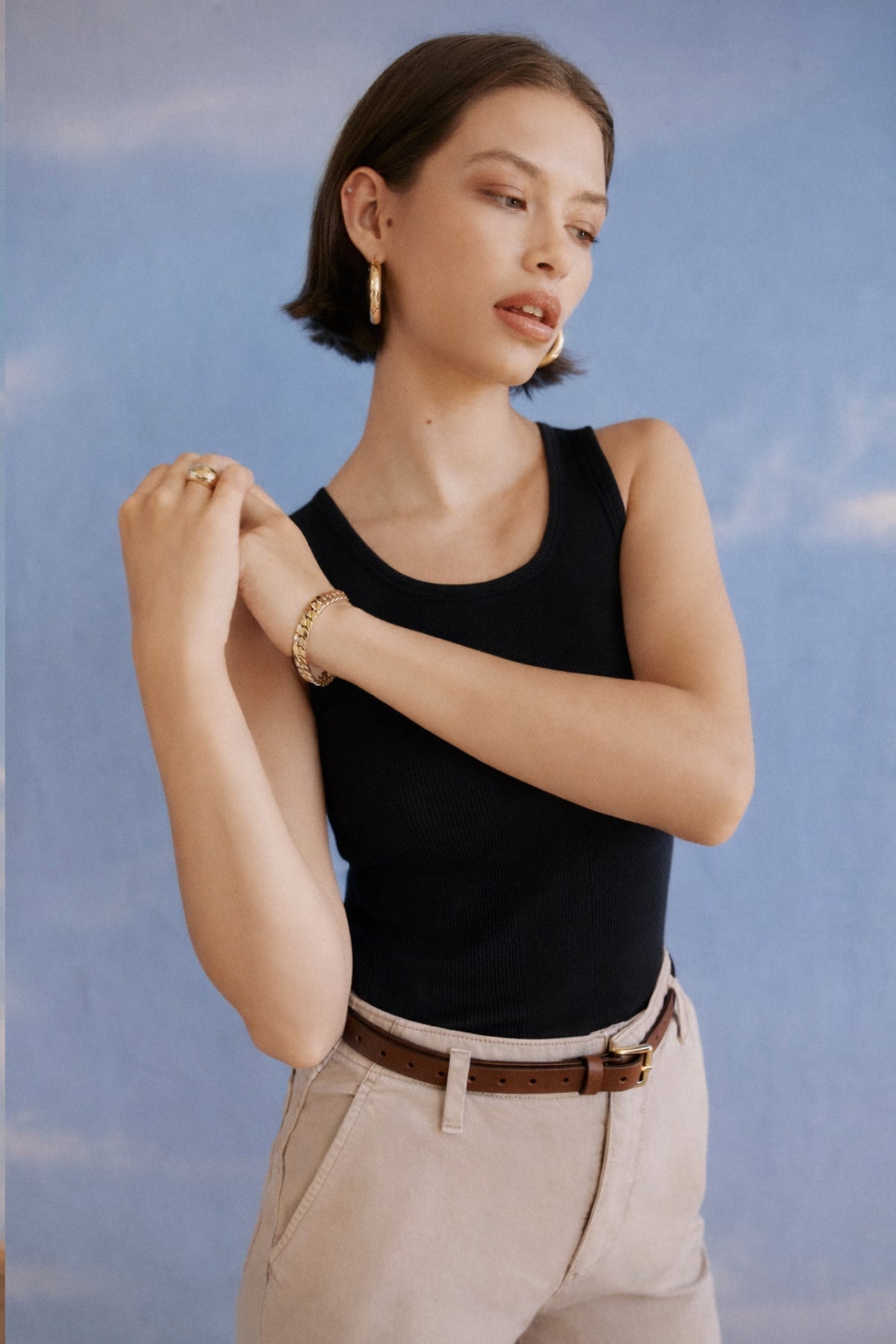 Variegated Rib Tank - Goldie LeWinter #color_black