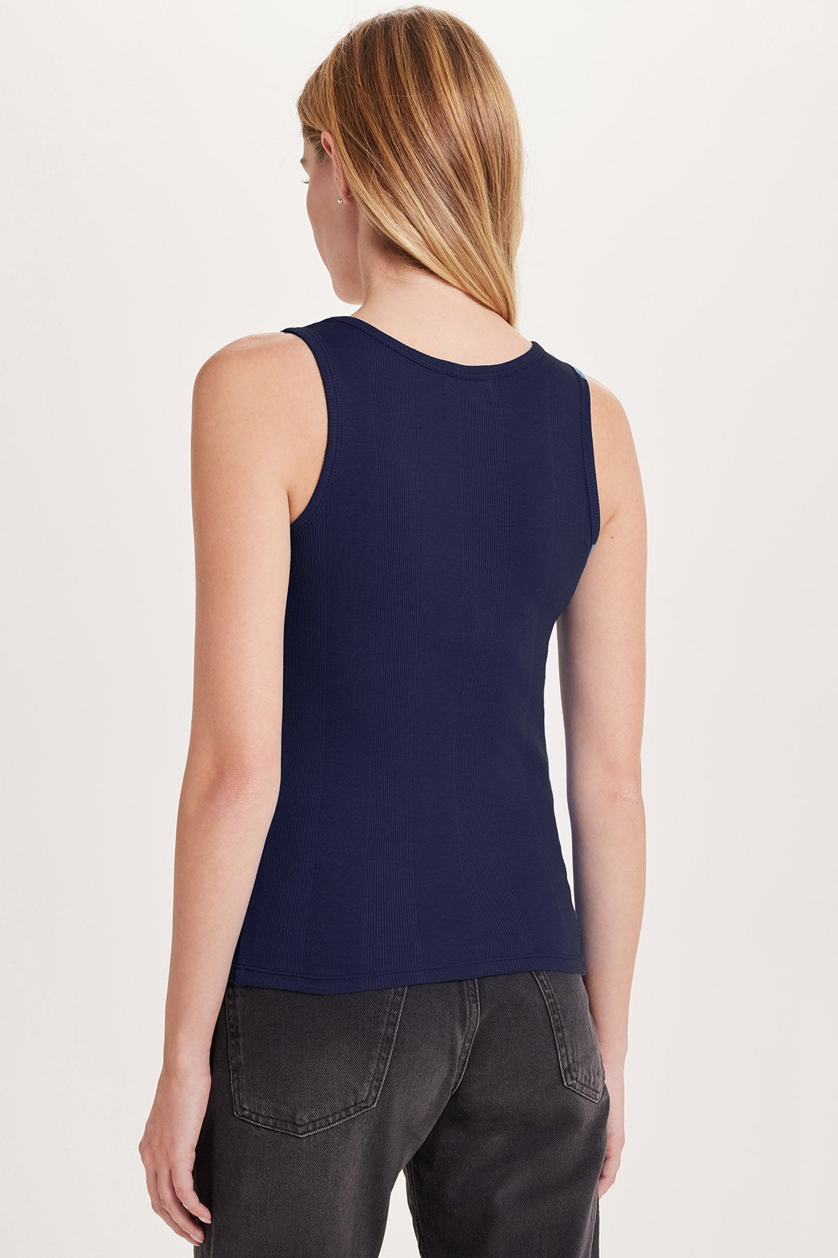 Variegated Rib Tank - Goldie LeWinter #color_navy