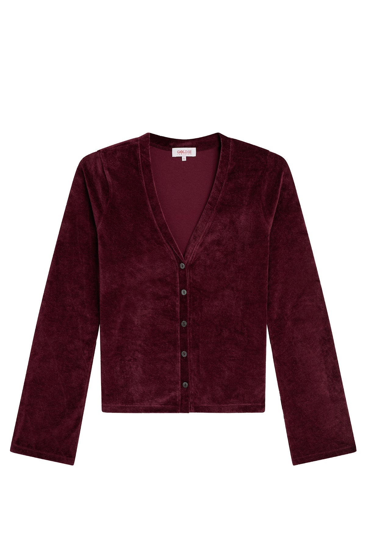 Velour Crush Cardigan - Goldie LeWinter #color_bordeaux - limited edition