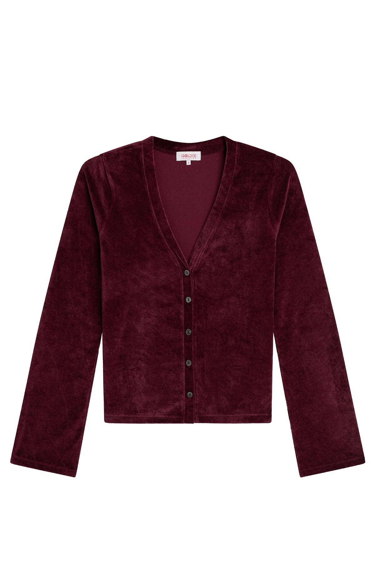 Velour Crush Cardigan - Goldie LeWinter #color_bordeaux - limited edition