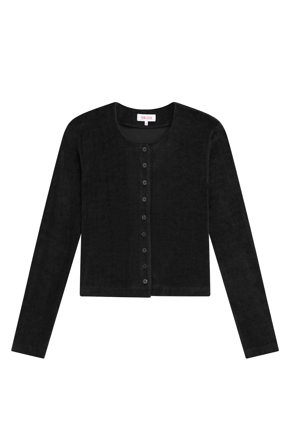 Velour Crush Cardigan - Goldie LeWinter #color_black
