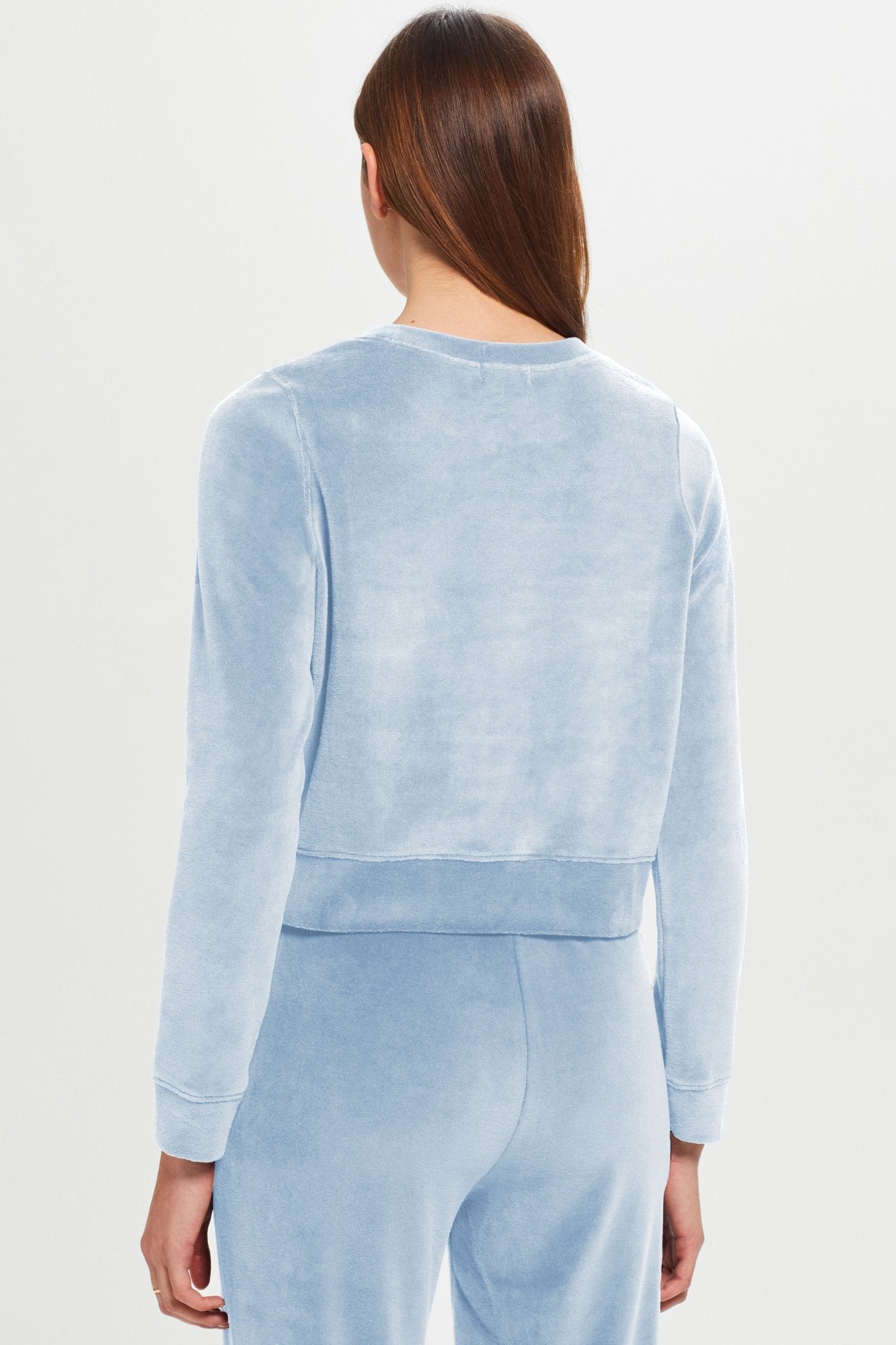 Velour Crush Crop Sweatshirt - Goldie LeWinter #color_placid - online exclusive