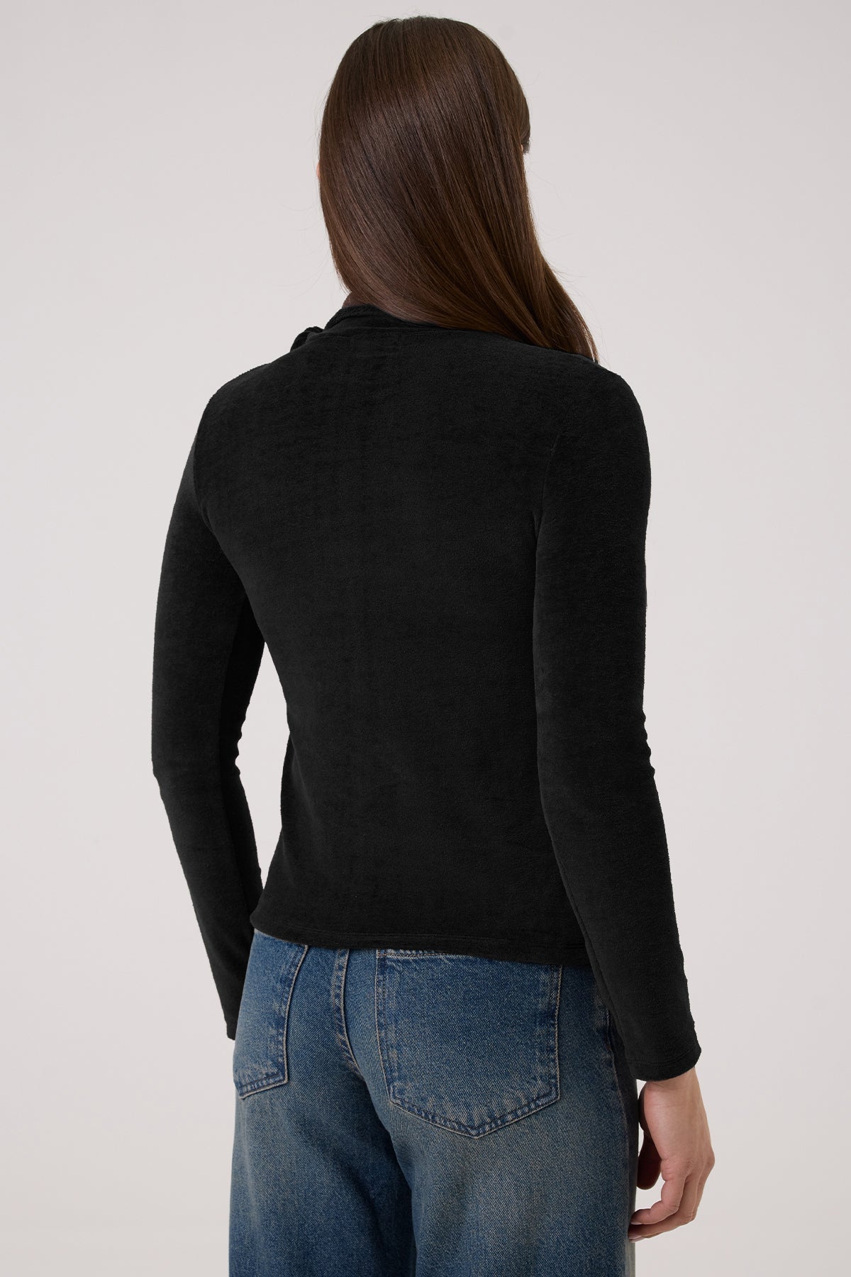 Velour Crush Scarf Top - Goldie LeWinter #color_black