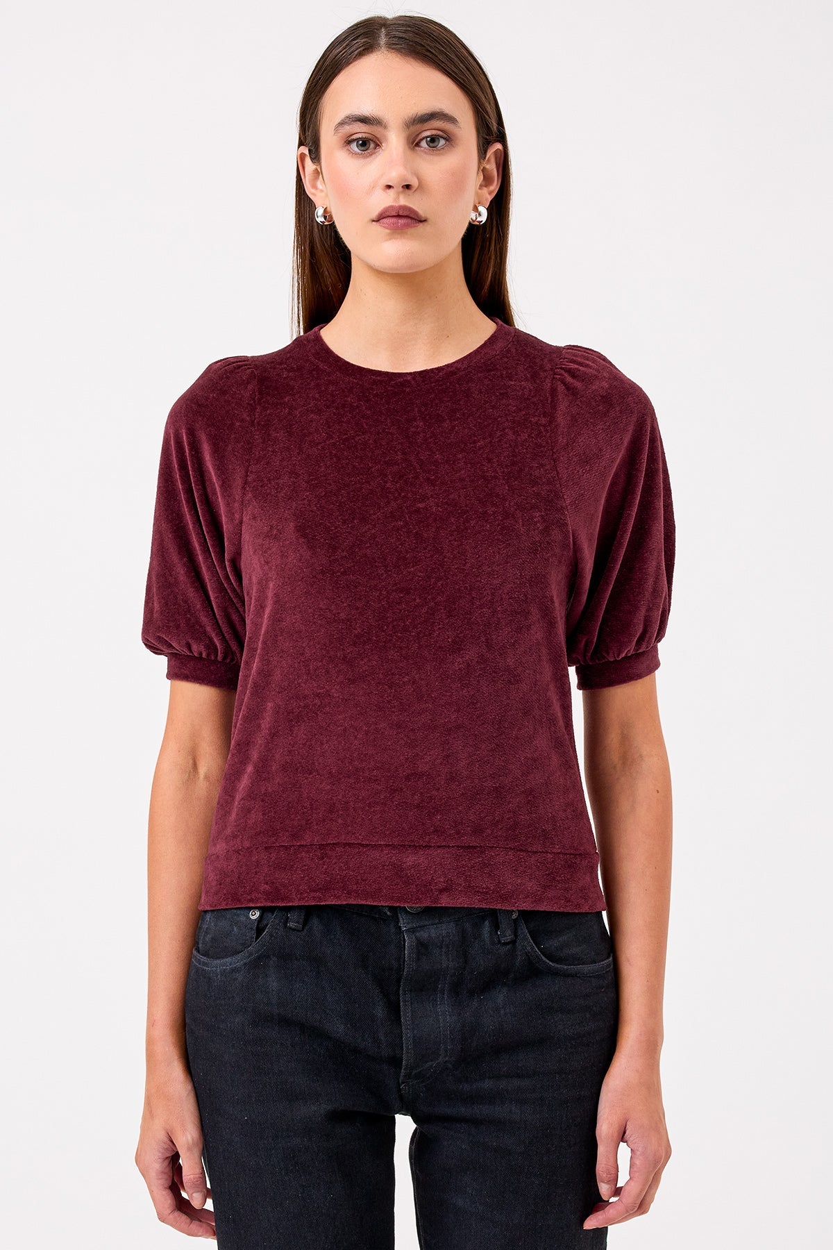 Velour Crush Top - Goldie LeWinter #color_bordeaux - limited edition