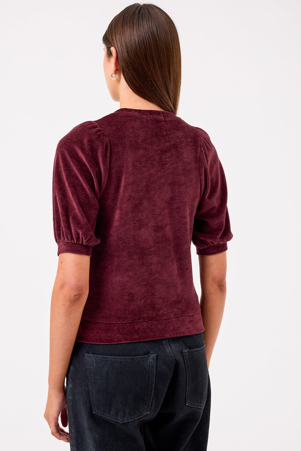 Velour Crush Top - Goldie LeWinter #color_bordeaux - limited edition