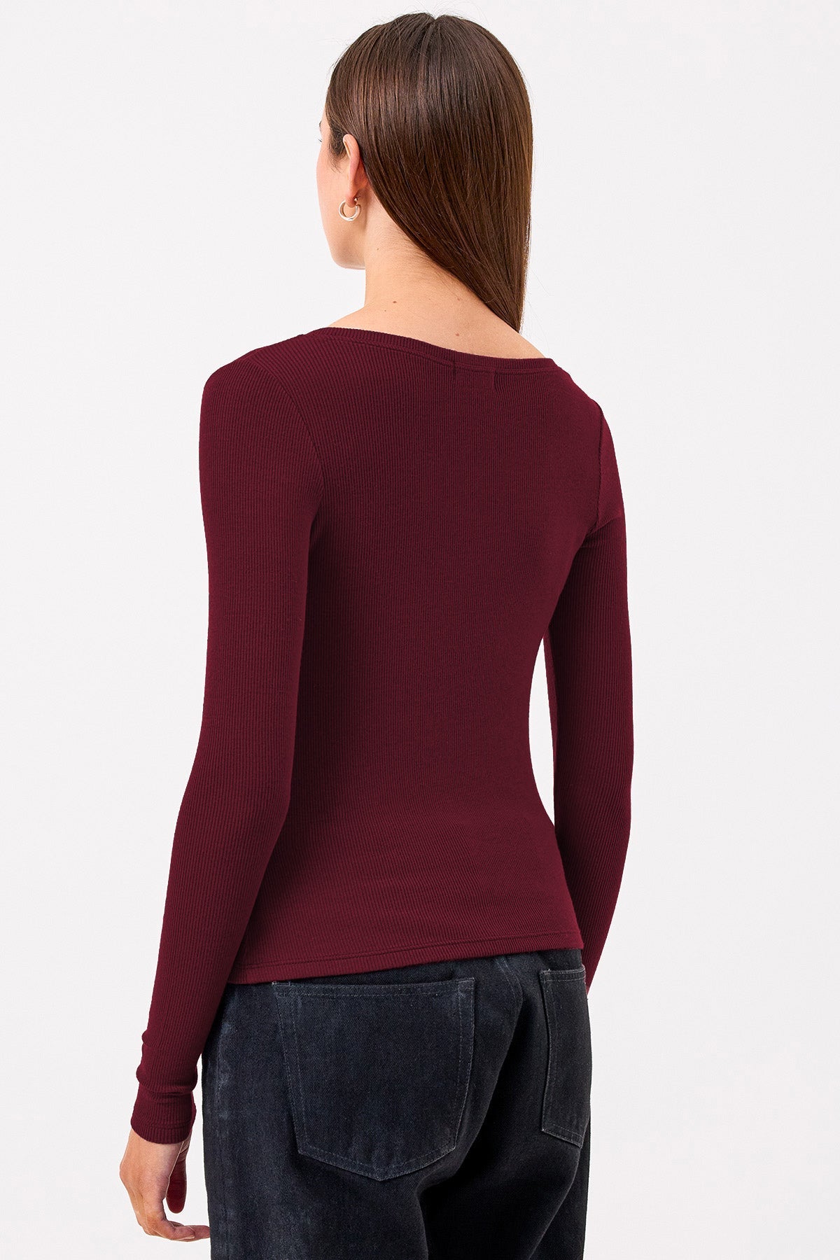Yvonne Bateau Top - Goldie LeWinter #color_bordeaux - limited edition