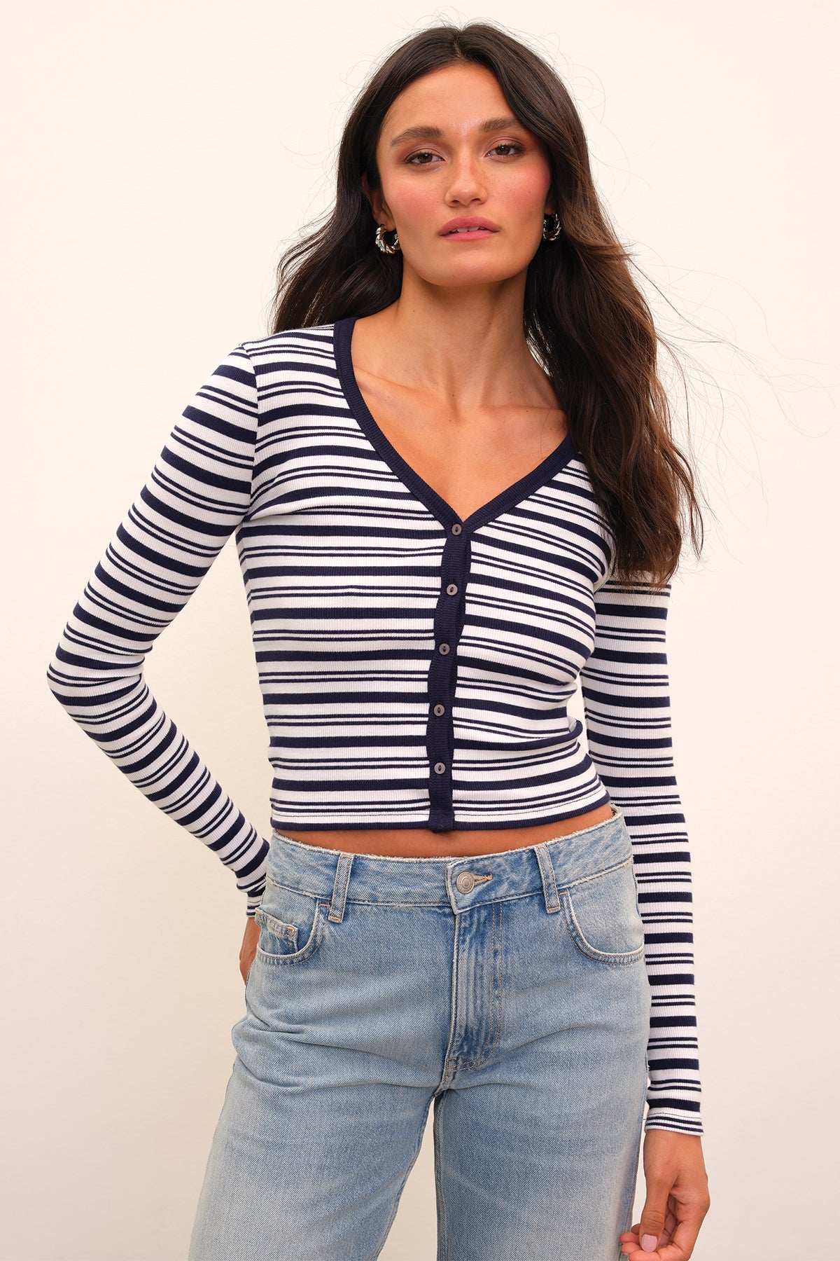 Zoé Breton Stripe Cardigan