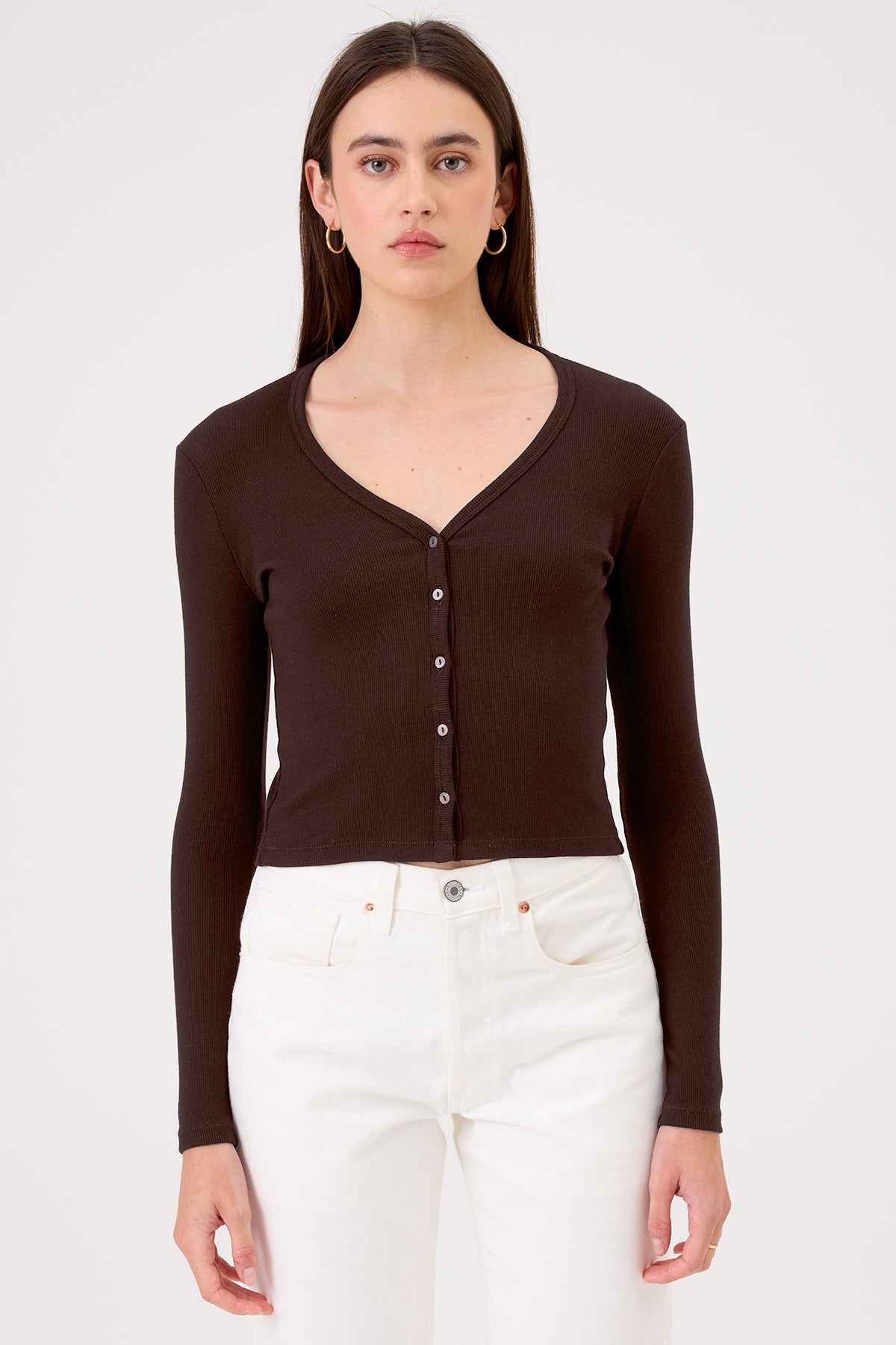 Zoé Mini Cardigan - Goldie LeWinter #color_coffee - limited edition