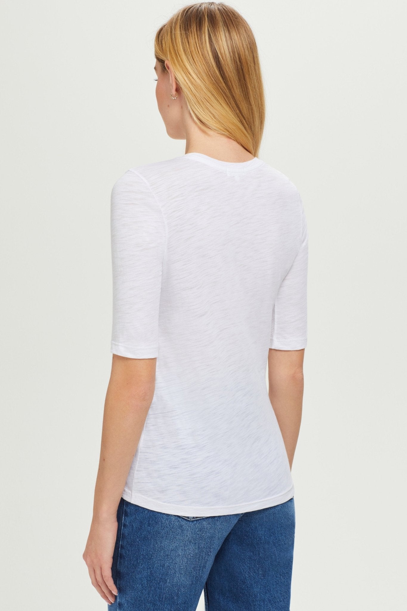 Signature Slub Half Sleeve Tee - Goldie LeWinter #color_white