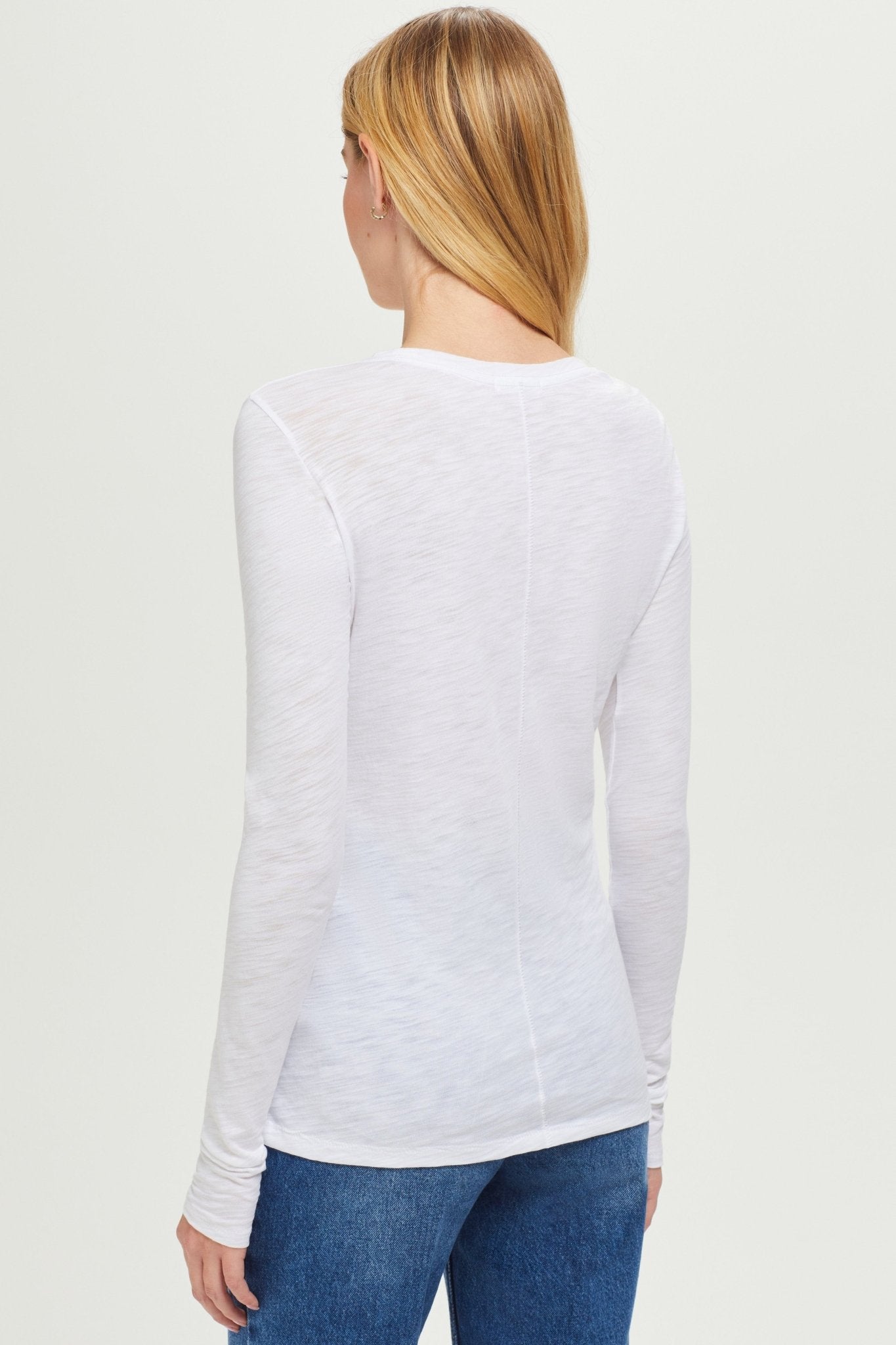 Signature Slub Long Sleeve Tee - Goldie LeWinter #color_white