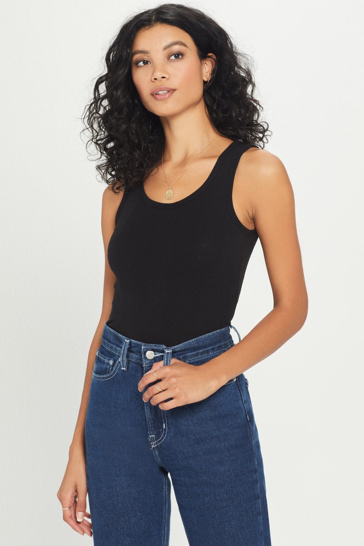 Variegated Rib Tank - Goldie LeWinter #color_black