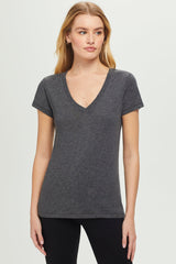 Signature Slub V Neck Tee - Goldie Lewinter