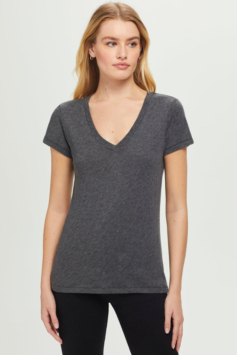 Signature Slub V Neck Tee - Goldie Lewinter