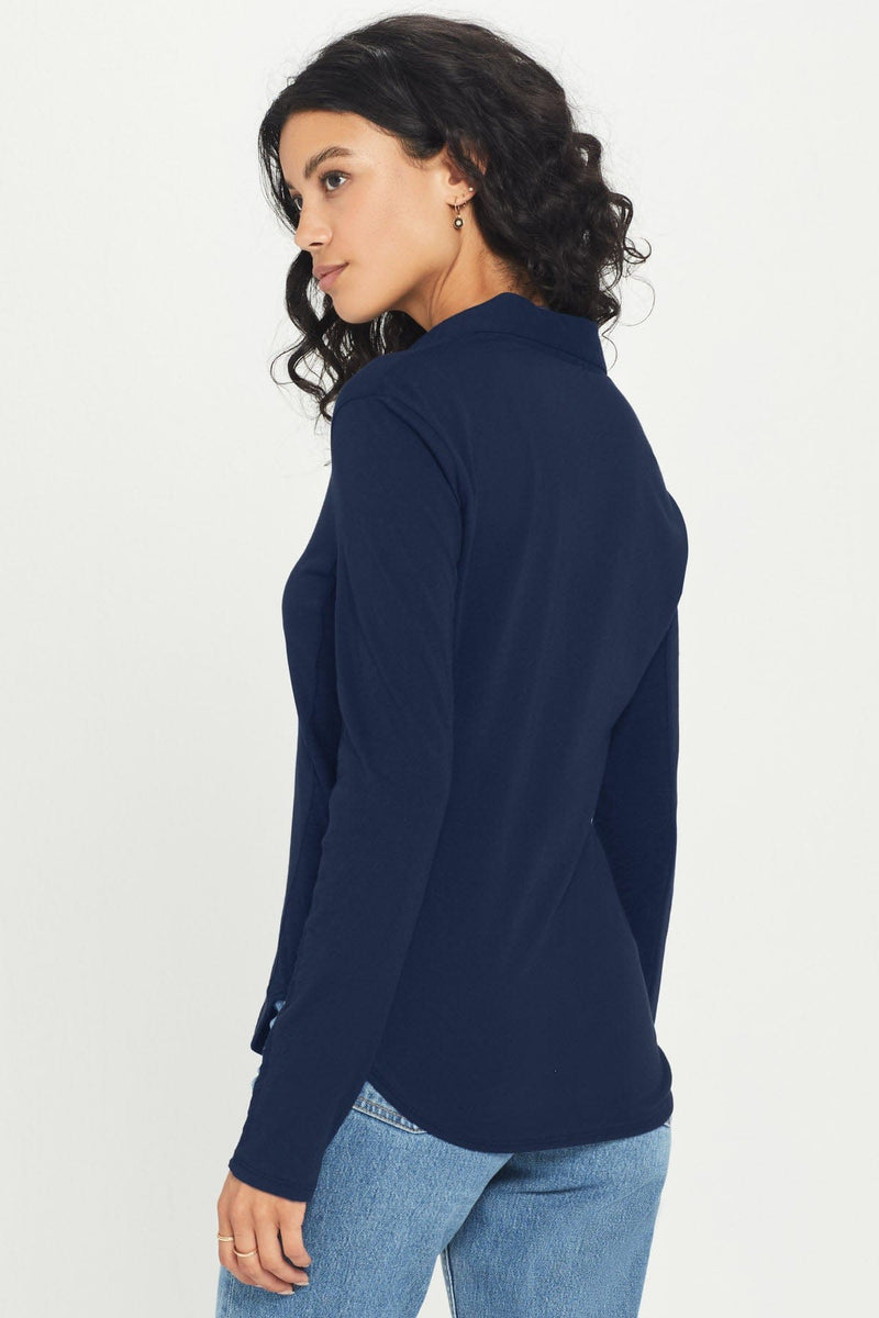Jersey + Slub Button Down Shirt - Goldie LeWinter