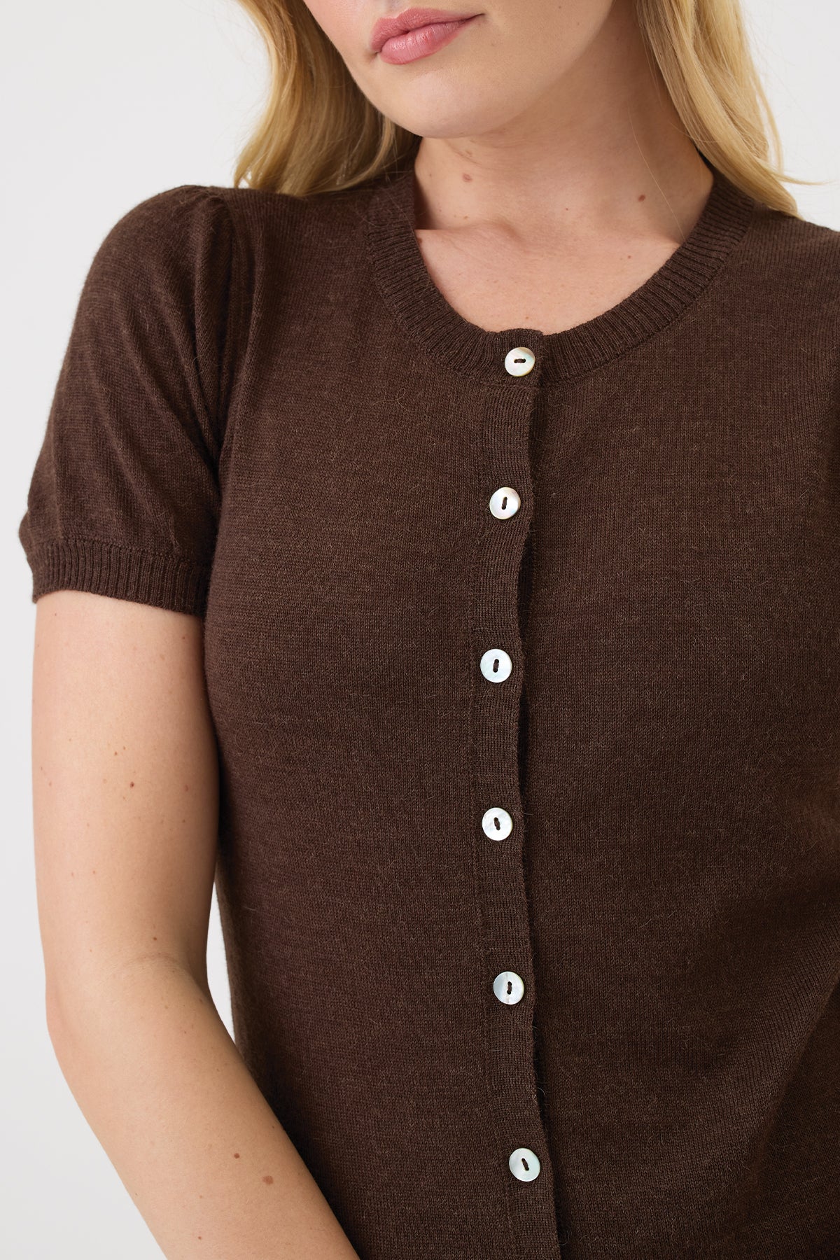 Mirabel Cardigan - Goldie LeWinter #color_coffee - limited edition