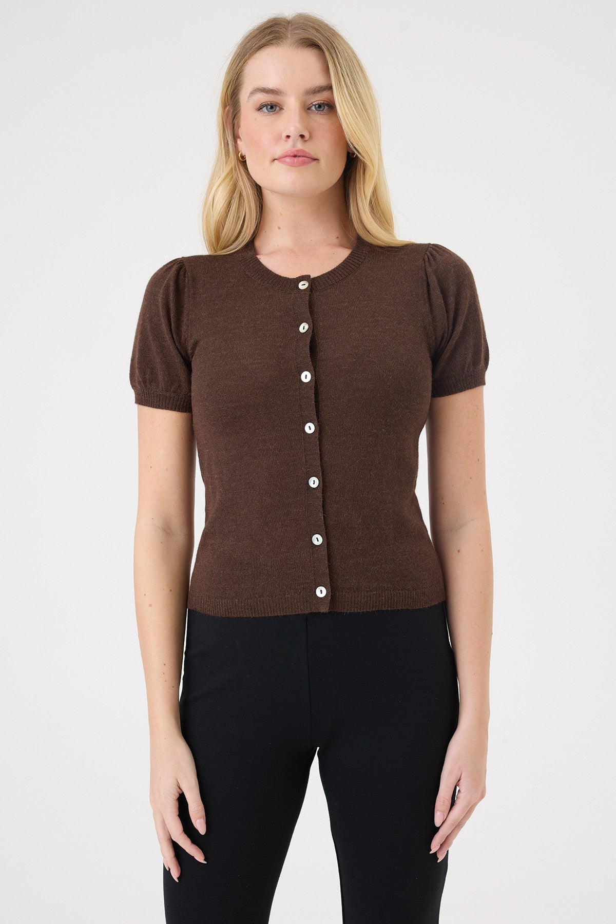 Mirabel Cardigan - Goldie LeWinter #color_coffee - limited edition